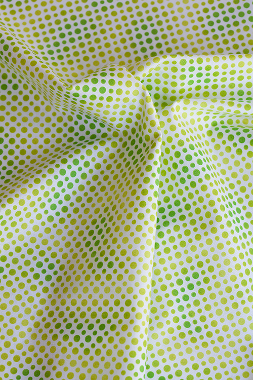 Ткань "Ombre Dots" светло-зеленый горошек 