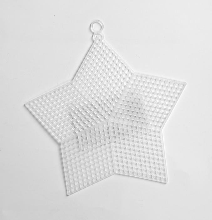 Канва пластиковая прозрачная, форма "звезда" 