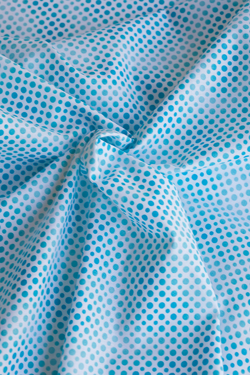 Ткань "Ombre Dots" голубой горошек  