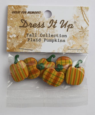 Декоративные пуговицы "Plaid Pumpkins" 
