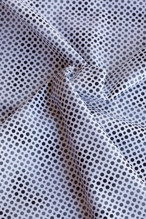 Ткань "Ombre Dots" серый горошек 