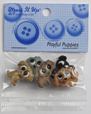 Декоративные пуговицы "Playful Puppies" 
