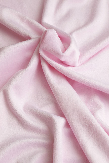 Ткань плюш однотонный, цвет розовый 