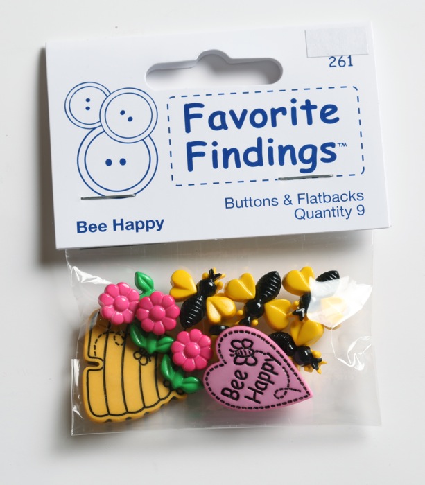 Декоративные пуговицы "Bee Happy" 