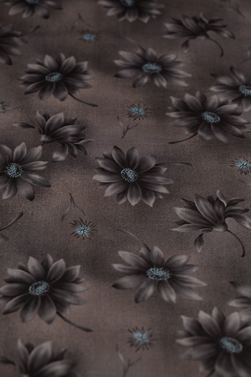 Ткань "Dear Grace" серые цветы 