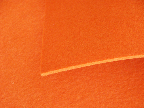 Войлочное полотно, цвет - оранжевый 