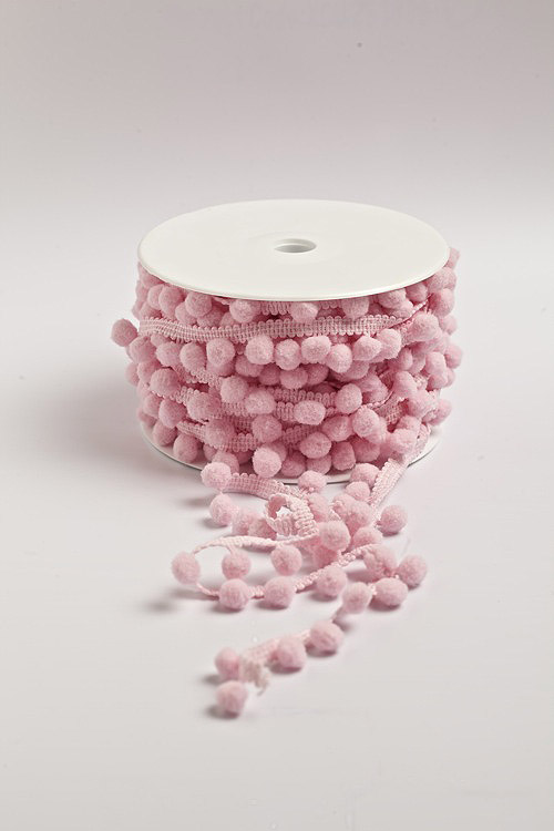 Тесьма-шарики Matsa, розовая 