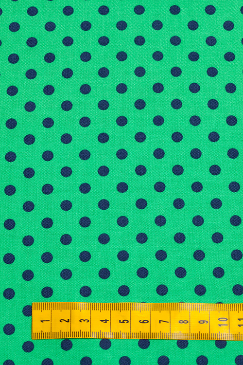 Ткань "Dumb Dot" на зеленом 