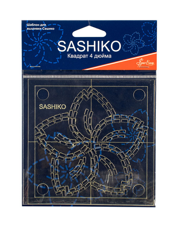 Шаблон для вышивки сашико "Цветок сакуры" 