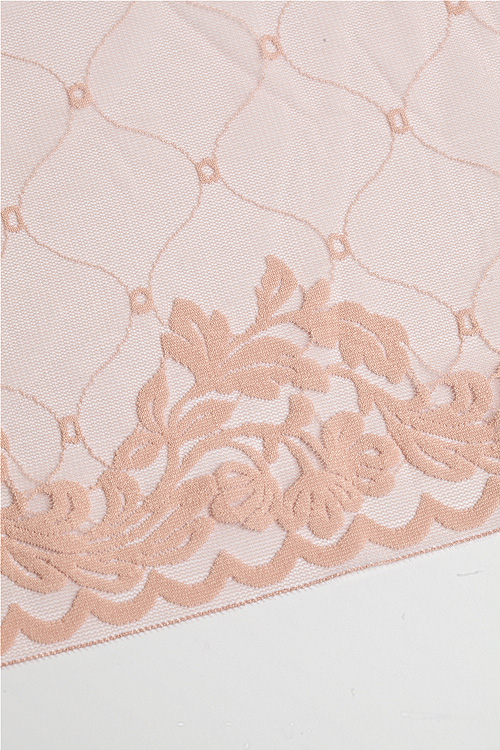 Ткань эластичная бельевая цвет пыльно-розовый, 26 см 