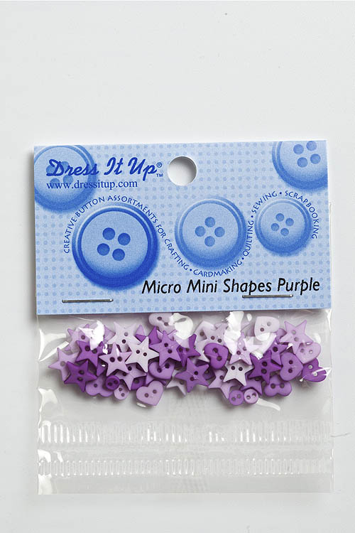 Декоративные пуговицы "Micro Mini Shapes Purple" 