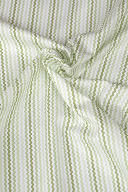 Ткань "Sorbets" зеленые полоски 