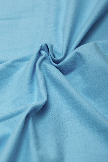 Ткань фланель однотонная ярко-голубая 