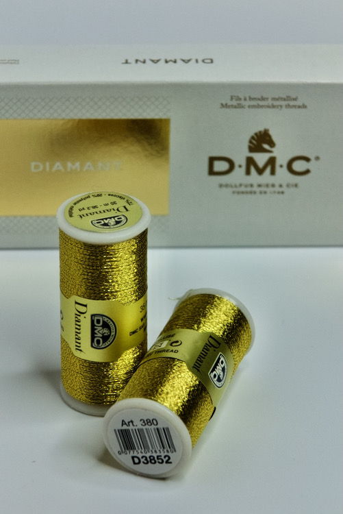 Нити металлизированные DMC DIAMANT, цвет  золото (D3852) 