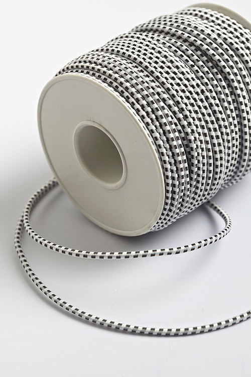 Эластичный шнур черно-белый, 3 мм 