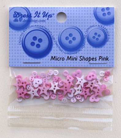 Декоративные пуговицы "Micro Mini Shapes Pink" 