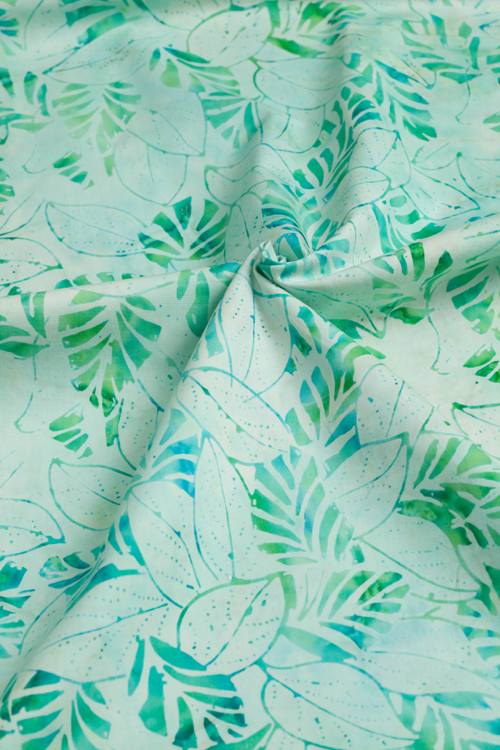 Ткань батик "Leaf Aqua" 
