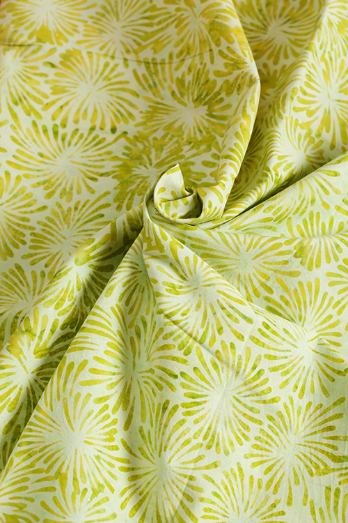 Ткань батик "MADAME BUTTERFLY" лимонные брызги 
