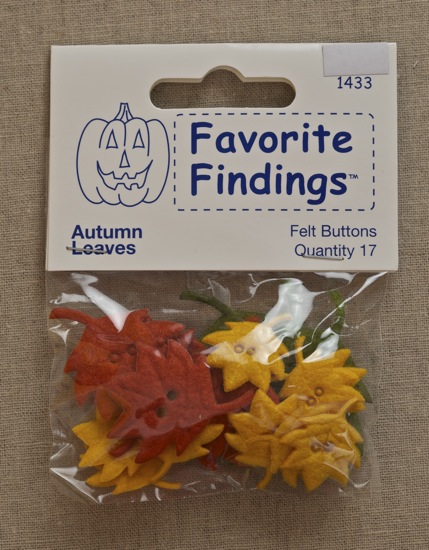Декоративные пуговицы из фетра "Autumn Leaves" 