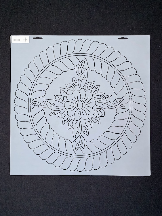 Шаблон для стежки "Flowered Feather Circle" 