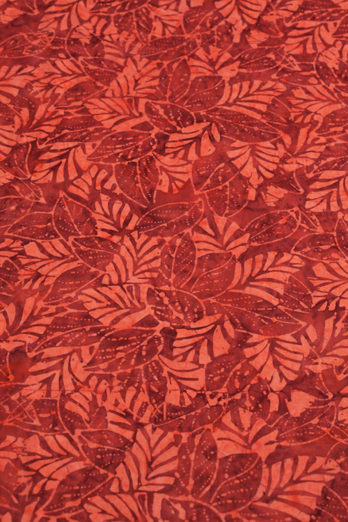 Ткань батик "Leaf Red" 